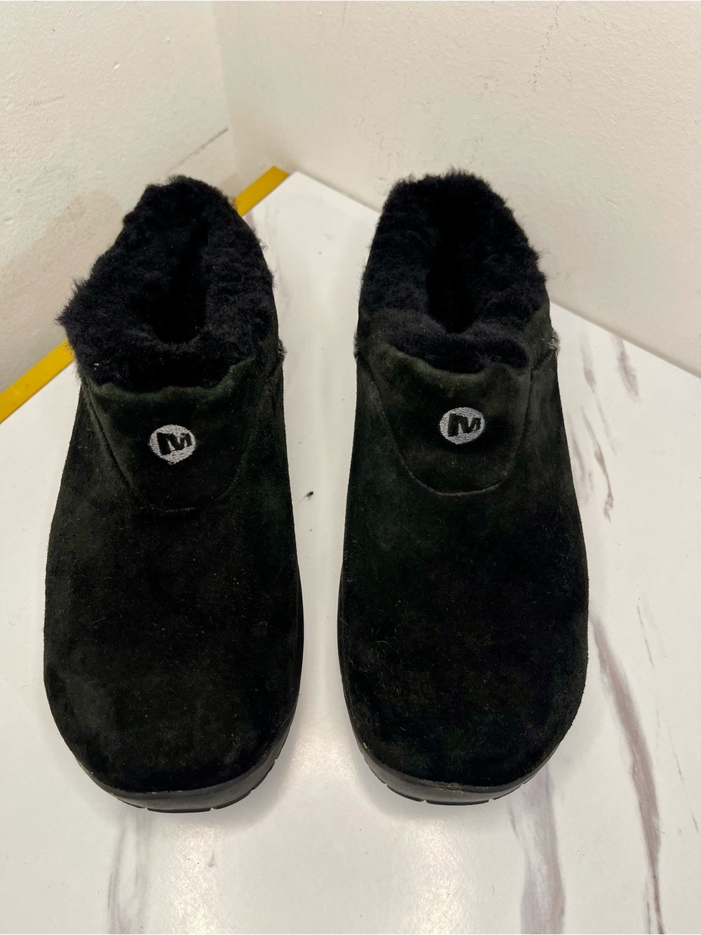 Merrell Women's Primo Chill Slide Shoes Sz 9 Clogs Suede Black Slip On - Picture 2 of 10